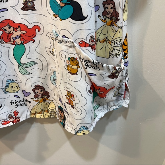 Disney Princess Friendship Goals V-Neck Scrub Top - Picture 5 of 6